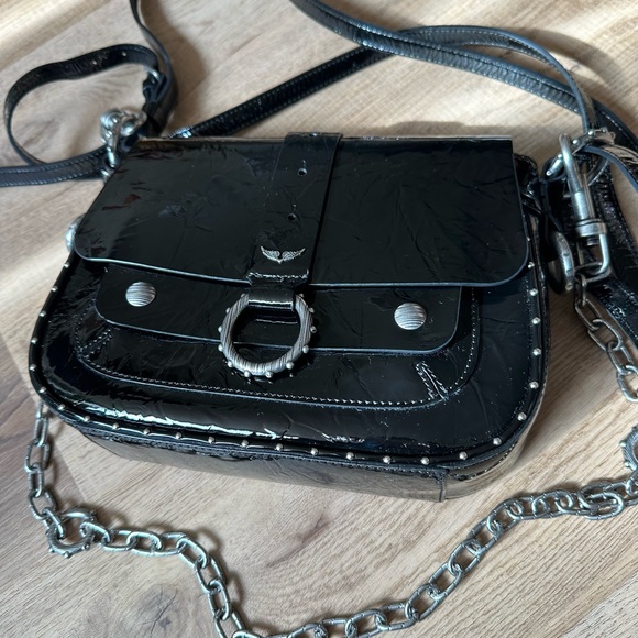 Zadig &Voltaire Kate Patent Leather Crossbody Shoulder Bag - Picture 1 of 9